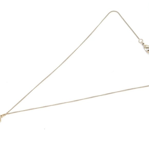 CHANEL CC Logo Rhinestone Drop Necklace 16" Gold Tone 09A Auth w/Box #22300 - Picture 3 of 7